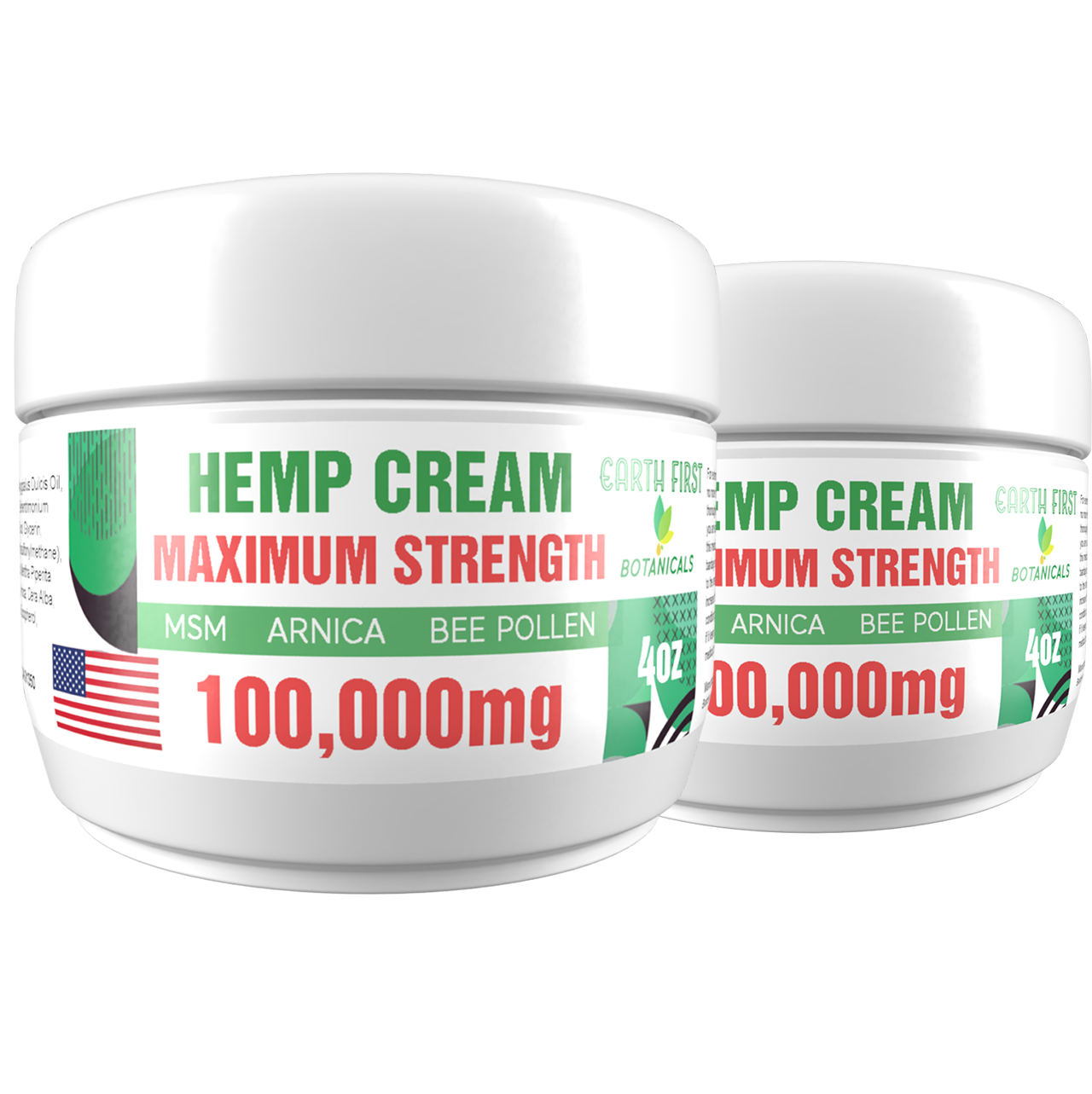 Hemp Relief Cream with Arnica, MSM, and Bee Pollen (2-pack)